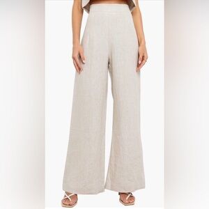 Petal & Pup Devlin Linen Wide Leg Pants, Size 6 NWT